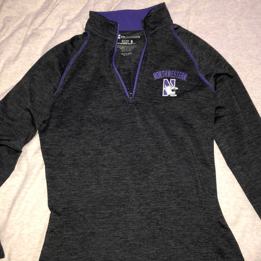 Northwestern Quarter Zip — Dark Grey